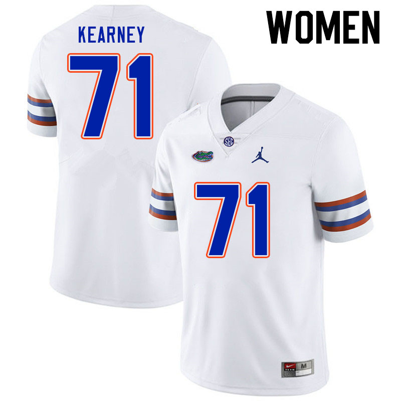 Women #71 Roderick Kearney Florida Gators College Football Jerseys Stitched-White